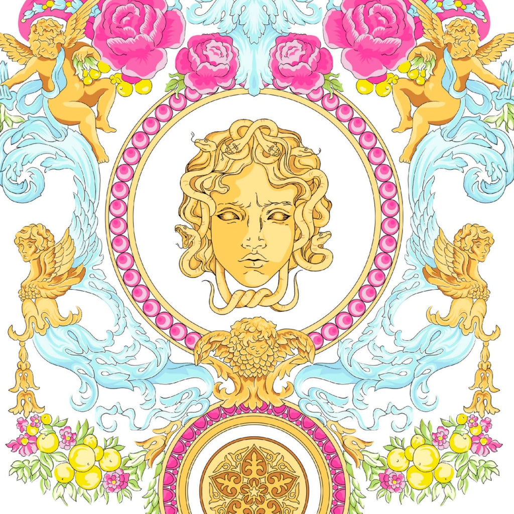 Lala Print Long Sleeve Mock Neck Top – 10936